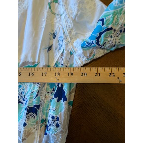 Chicos NEW White Open Floral Lightweight Cardigan Size Large - Picture 7 of 12